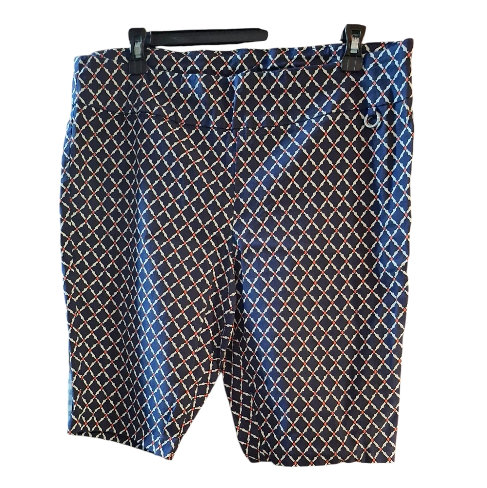 Rafaella Shorts 18 Stretch Soft Pullon Blue Preppy WomanDimensions Waist acros